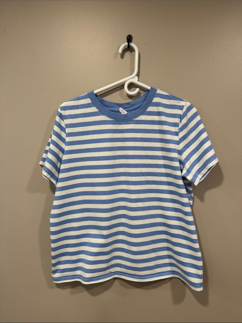 Melrose and Market Blue & White Striped Long Sleeve Tee